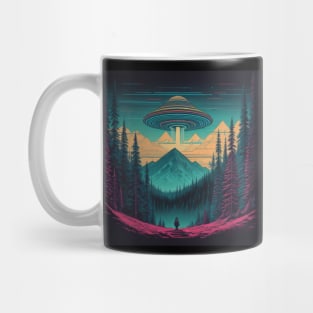 UFO Chronicles Podcast - UFO Glitch Artwork V5 Mug